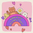 Happy First Mother's Day Cute Animals Confetti-exploding Greetings Card