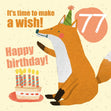 Make a Wish 77th Birthday Confetti-exploding Greetings Card