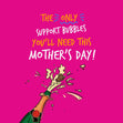 Champagne Bubbles Happy Mother's Day Confetti-exploding Greetings Card