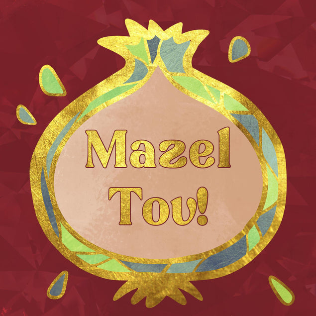 Mazel Tov Golden Onion Confetti-exploding Greetings Card
