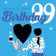 Wish You Happy 99th Birthday Confetti-exploding Greetings Card