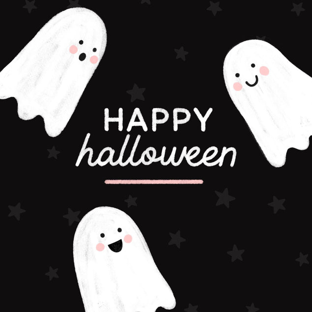 Cute Ghosts Halloween Confetti-exploding Greetings Card