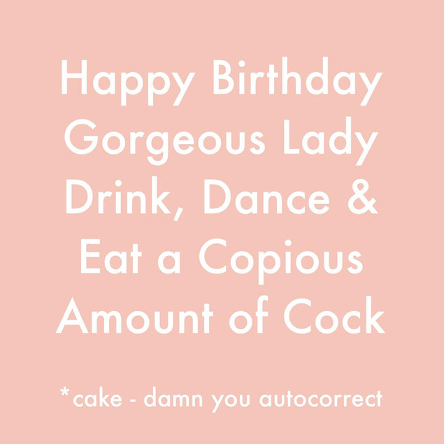 Eat A Copious Amount of Cock* Confetti-exploding Greetings Card