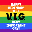 Very Important Gay Birthday Confetti-exploding Greetings Card