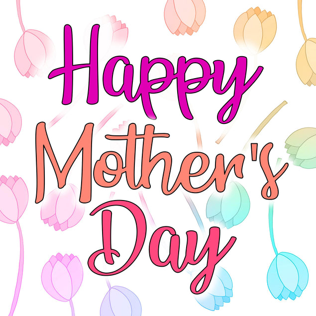 Happy Mother's Day Tulips Confetti-exploding Greetings Card