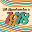 Legend Was Born In 1978 Confetti-exploding Greetings Card
