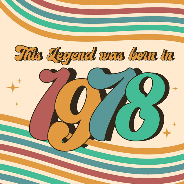 Legend Was Born In 1978 Confetti-exploding Greetings Card