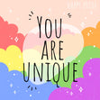 You Are Unique Pride Confetti-exploding Greetings Card