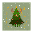 Merry Christmas Christmas Tree Cow Confetti-exploding Greetings Card