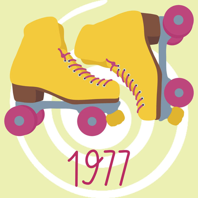 Happy Birthday 1977 Roller Skate Confetti-exploding Greetings Card