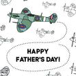 Happy Father's Day Green Plane Confetti-exploding Greetings Card