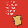 Crumbs In The Bed Love Confetti-exploding Greetings Card