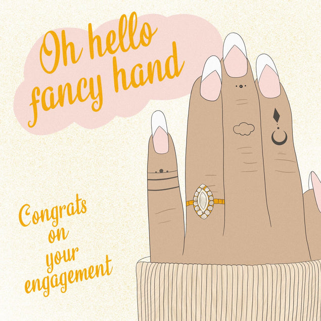 Hello Fancy Hand Confetti-exploding Greetings Card