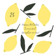 Simply Lemons Happy 25th Birthday Daughter-in-law Confetti-exploding Greetings Card
