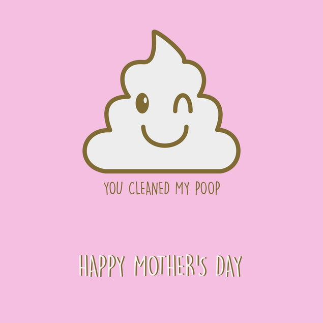 You Cleaned My Poop Confetti-exploding Greetings Card