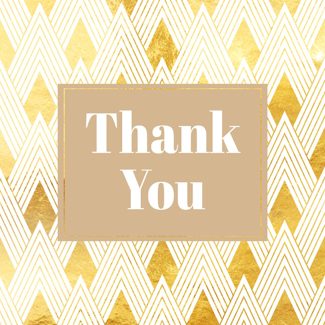 Golden Ornament Thank You Confetti-exploding Greetings Card