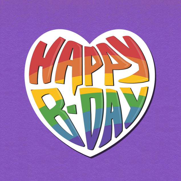 Happy Birthday Pride Heart Confetti-exploding Greetings Card