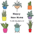 New Home To Kill The Plants In Confetti-exploding Greetings Card