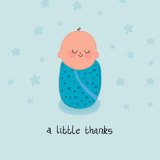 A Little Thanks New Baby Confetti-exploding Greetings Card