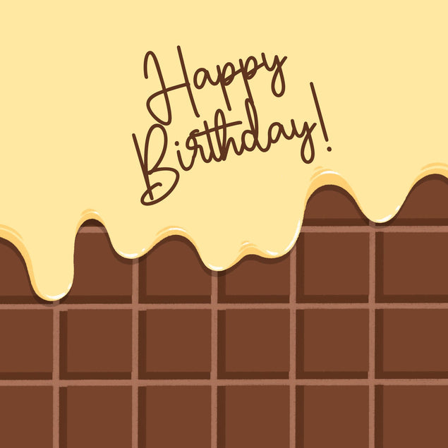 Happy Birthday Yummy Chocolate Bar Confetti-exploding Greetings Card