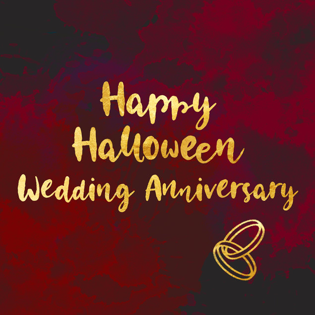 Bloody Background Happy Halloween Wedding Anniversary Confetti-exploding Greetings Card