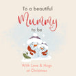To A Beautiful Mummy-to-be With Love And Hugs At Christmas Confetti-exploding Greetings Card