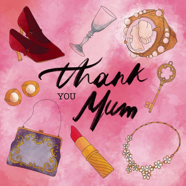 Thank You Mum Fashion Accessories Confetti-exploding Greetings Card