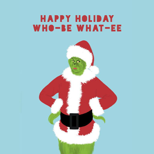 Grinch Who-bee-What-ee Christmas Confetti-exploding Greetings Card