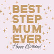 Happy Birthday Stepmum Stars Confetti-exploding Greetings Card