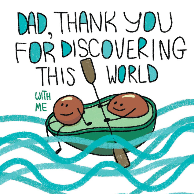 Dad Avocado Thank You Confetti-exploding Greetings Card