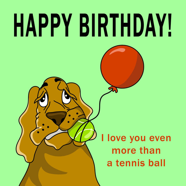 Cute Dog Happy Birthday Confetti-exploding Greetings Card