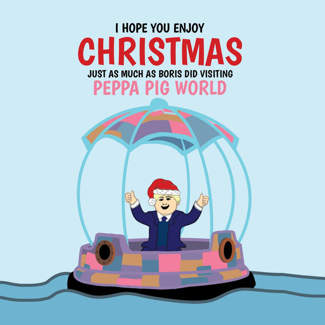 Boris At Peppa Pig World Christmas Confetti-exploding Greetings Card