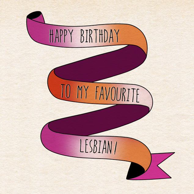 Happy Birthday To My Favourite Lesbian Confetti-exploding Greetings Card