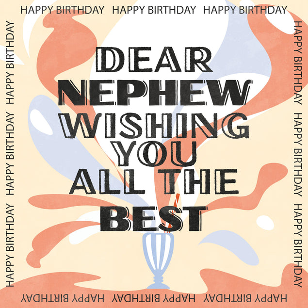 Milkshake Happy Birthday Nephew Confetti-exploding Greetings Card