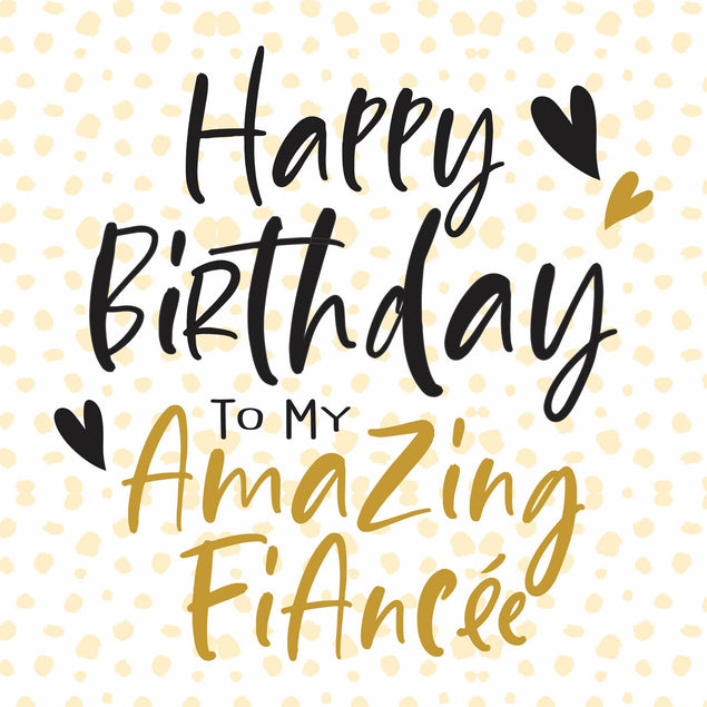 Happy Birthday Amazing Fiancee Confetti-exploding Greetings Card