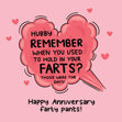 Happy Anniversary Husband Farty Pants Confetti-exploding Greetings Card