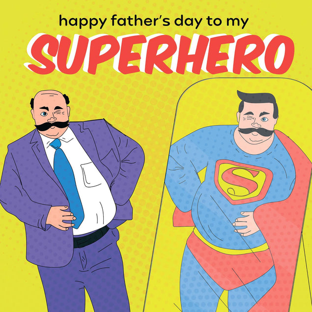 Father's Day Superhero Confetti-exploding Greetings Card