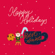 Happy Holidays Funny Santa Getting Milk From A Cup Confetti-exploding Greetings Card