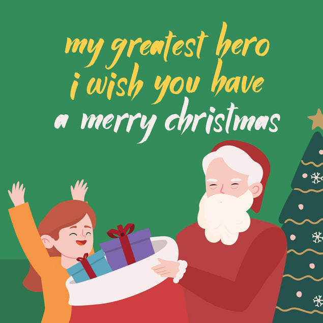 Merry Christmas My Greatest Hero Confetti-exploding Greetings Card