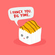I Fancy You Cute French Fancy Cake Love Confetti-exploding Greetings Card