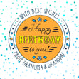 Colorful Happy 18th Birthday Grandson Confetti-exploding Greetings Card
