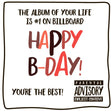 Happy Birthday Album On Billboard Confetti-exploding Greetings Card