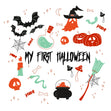 My 1st Halloween Pumpkins Ghosts And Bats Confetti-exploding Greetings Card