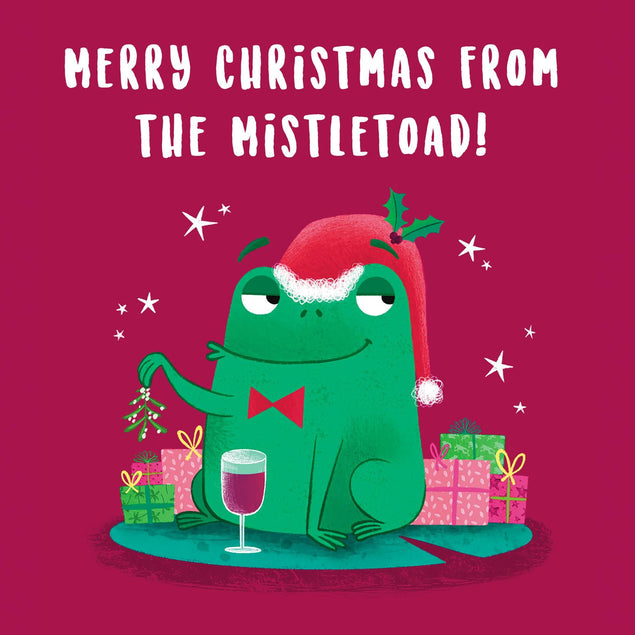 Funny Toad Christmas Confetti-exploding Greetings Card