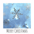 Merry Christmas Blue Snowflakes Confetti-exploding Greetings Card