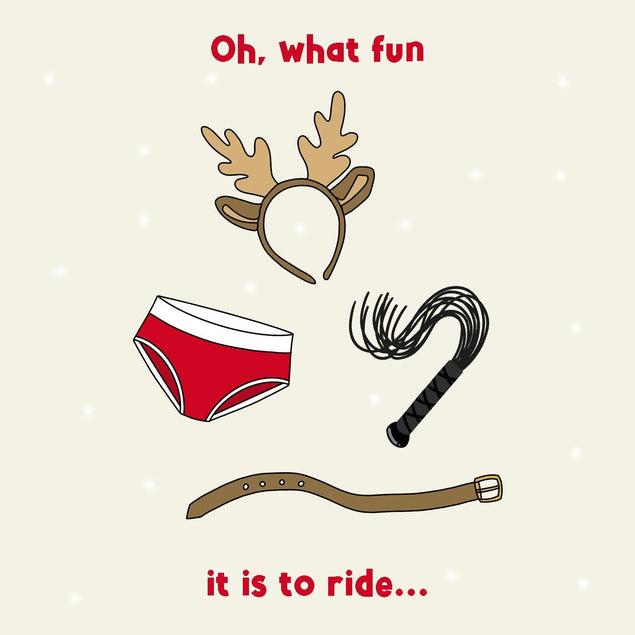 Oh What Fun It Is To Ride Christmas Confetti-exploding Greetings Card