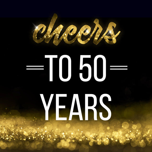 Cheers To 50 Years Confetti-exploding Greetings Card