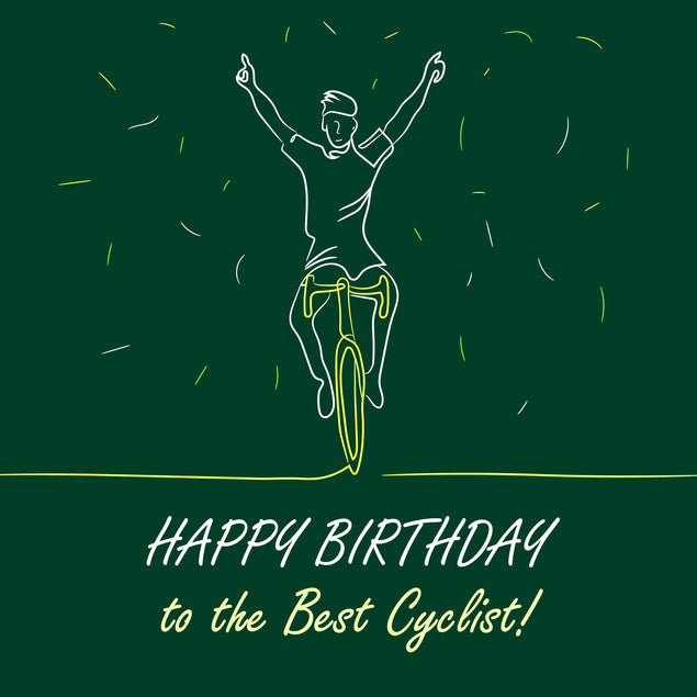 Happy Birthday To The Best Cyclist Confetti-exploding Greetings Card