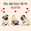 Pugs And Kisses Valentine Confetti-exploding Greetings Card