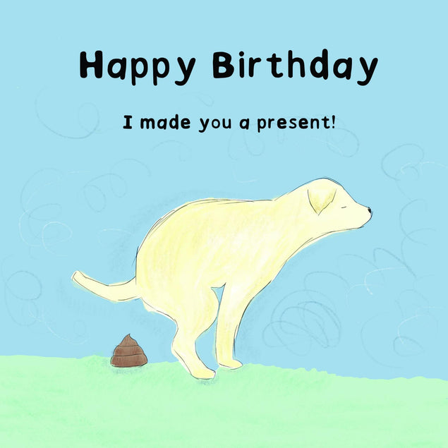 Dog Poo Birthday Confetti-exploding Greetings Card